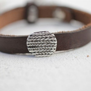 10 Silver Slider Beads, Leather Bracelet, Bracelets, Beads For Flat Leather, Jewelry Making Supplies Wholesale, ZM619as