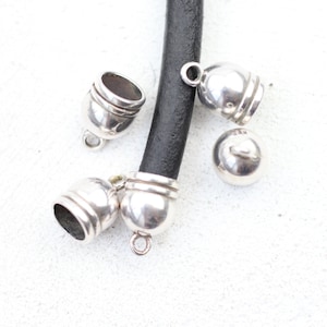 10 jewelry end caps, End Caps, Cord End Caps, Bell End Caps, Leather end Clasp, tassel caps, kumihimo caps, Bead caps, Keychain, zm673