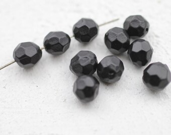 10 perline rotonde, perline distanziatrici, perline rotonde sfaccettate, perline in metallo nero opaco, perline in zama, forniture per gioielli, ZM129