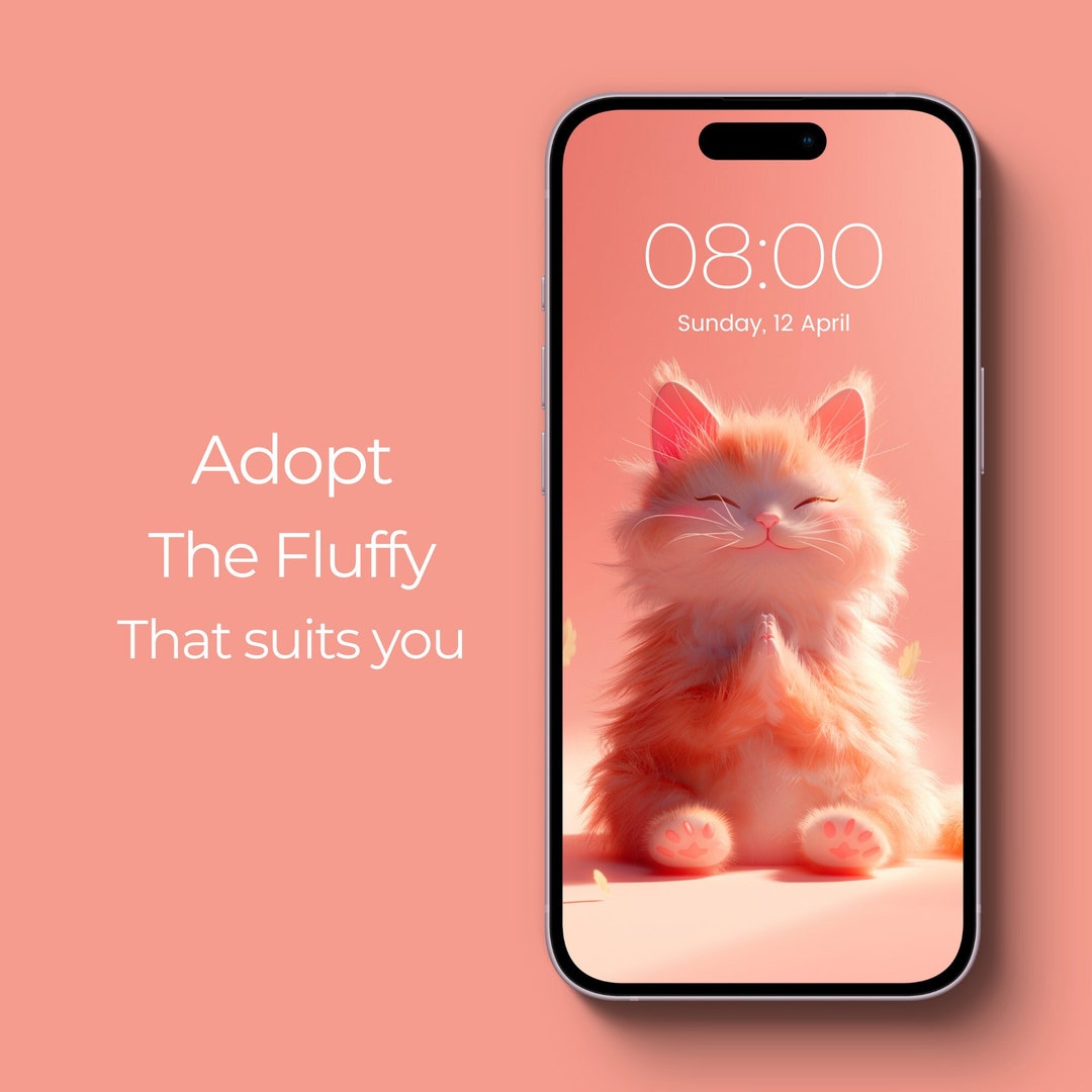 Fluffy Naim Cute Cat Phone Wallpapers, 3d Kawai Wallpapers iPhone 15 ...