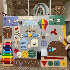 Tableau lumineux LED pour tout-petit, tableau sensoriel éducatif Montessori, grand tableau d'activités