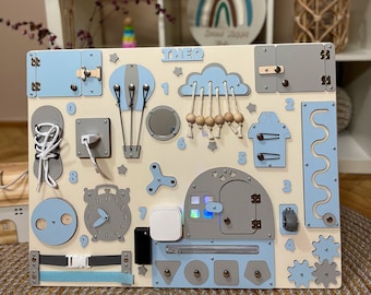 LED Montessori Busy Board: Sensory Activity Board for Toddlers