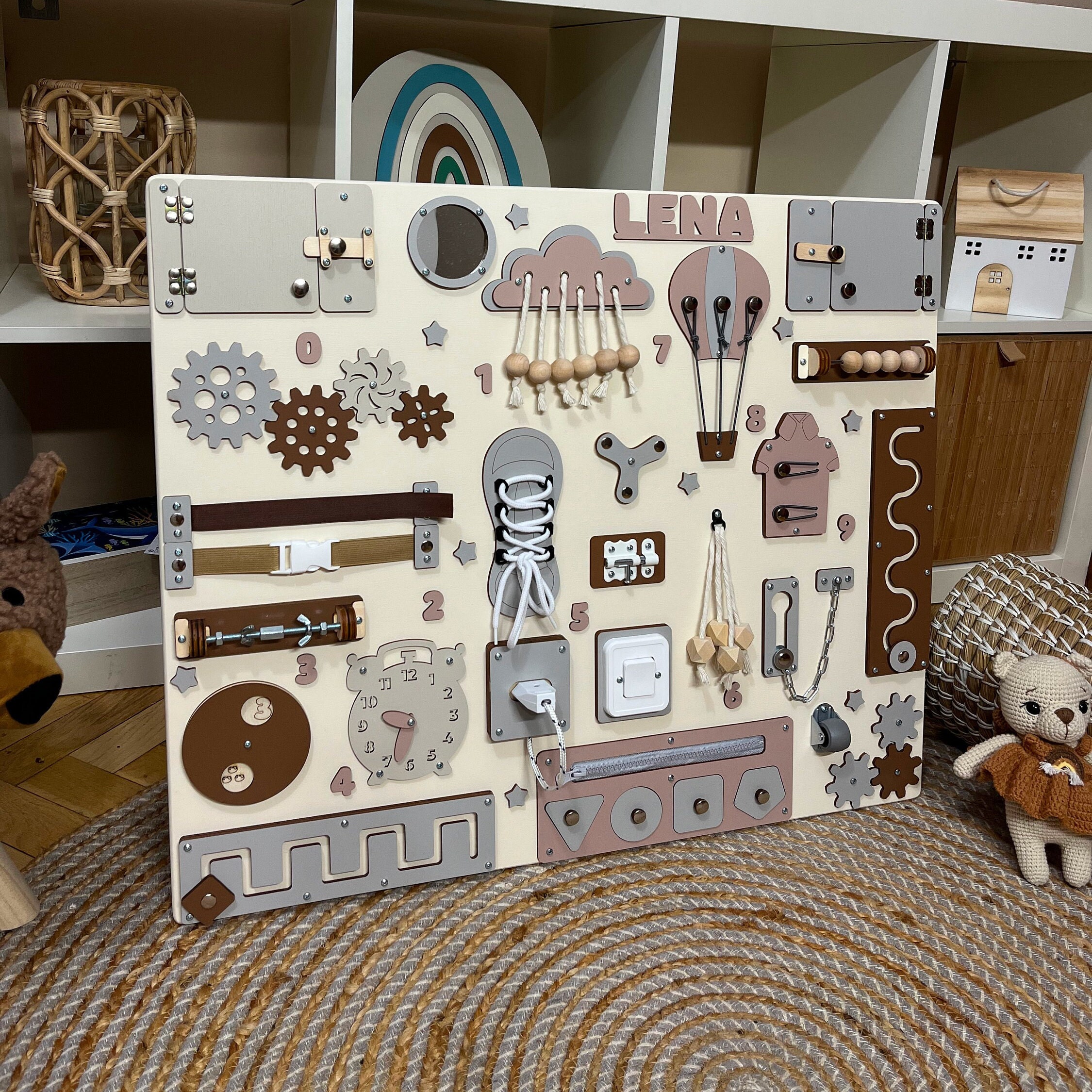 Busy Board DIY - Apprentissage Motricité Fine Et Boîte à Musique Pour Bébés 1-3 Ans