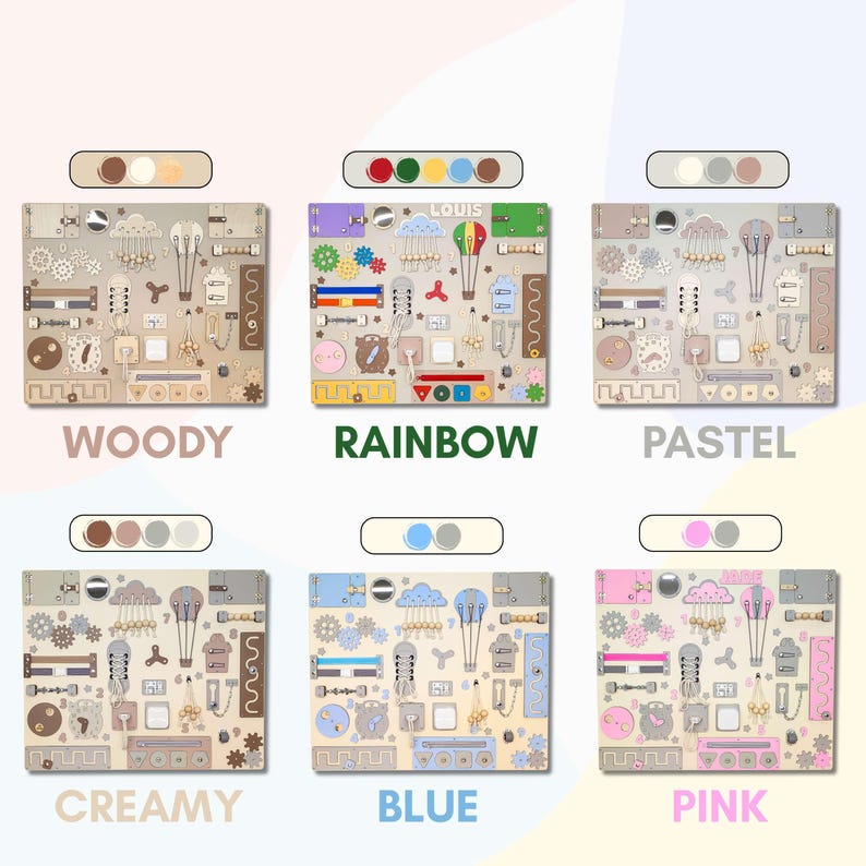 XXL Personalized Montessori Busy Board: Sensory Activity Toy image 5