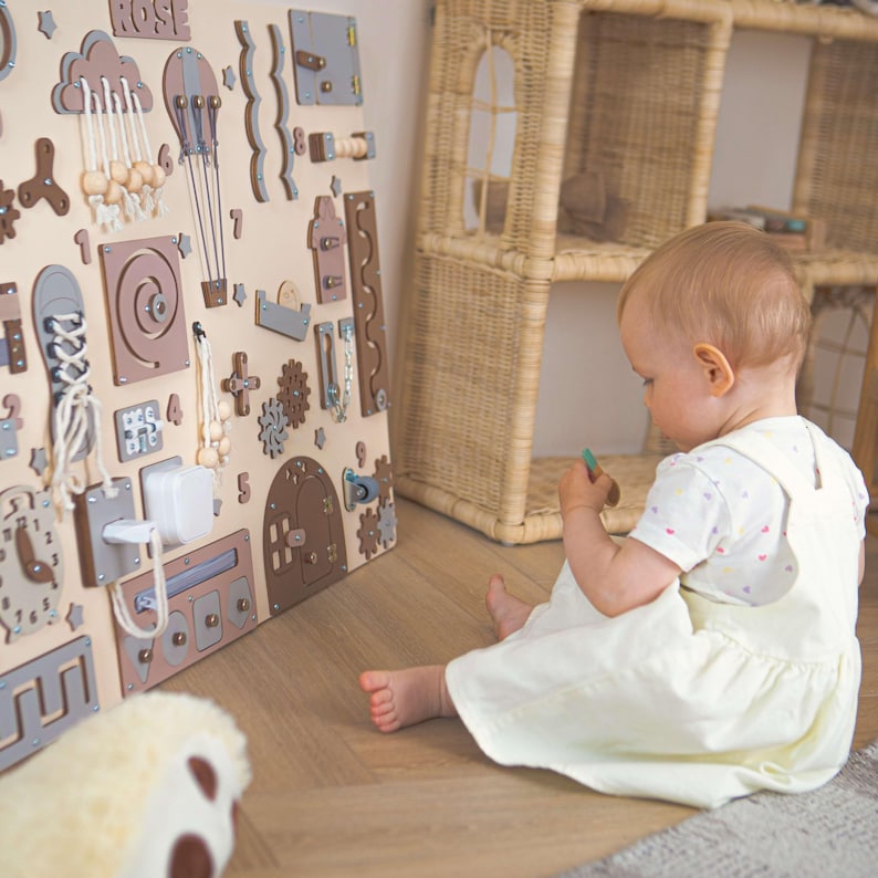 XXL Personalized Montessori Busy Board: Sensory Activity Toy image 11