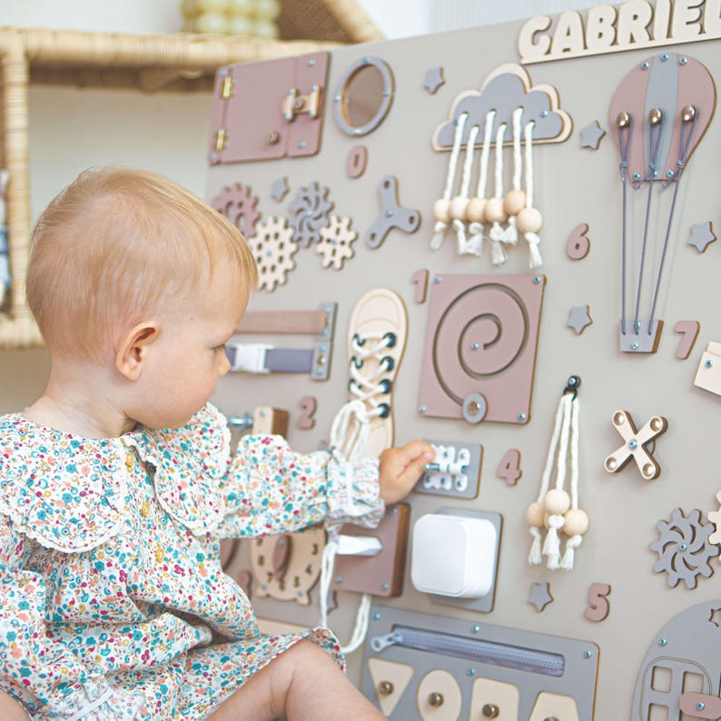 XXL Personalized Montessori Busy Board: Sensory Activity Toy image 12