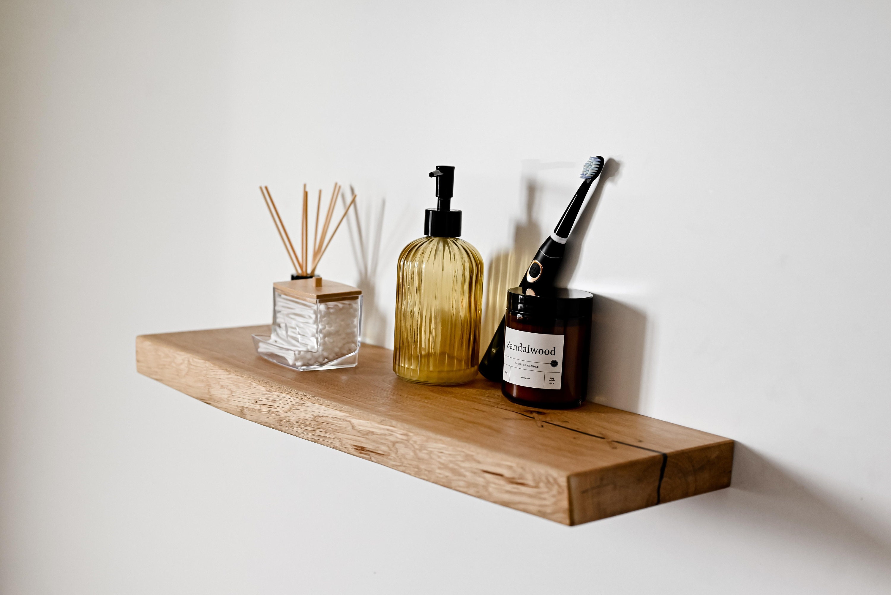 Oak Floating Shelves, Custom Wood Shelves, Oak Kitchen Shelves, Rustic