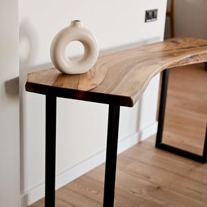 Live Edge Walnut Computer Desk: Rustic Farmhouse Style, Epoxy Resin