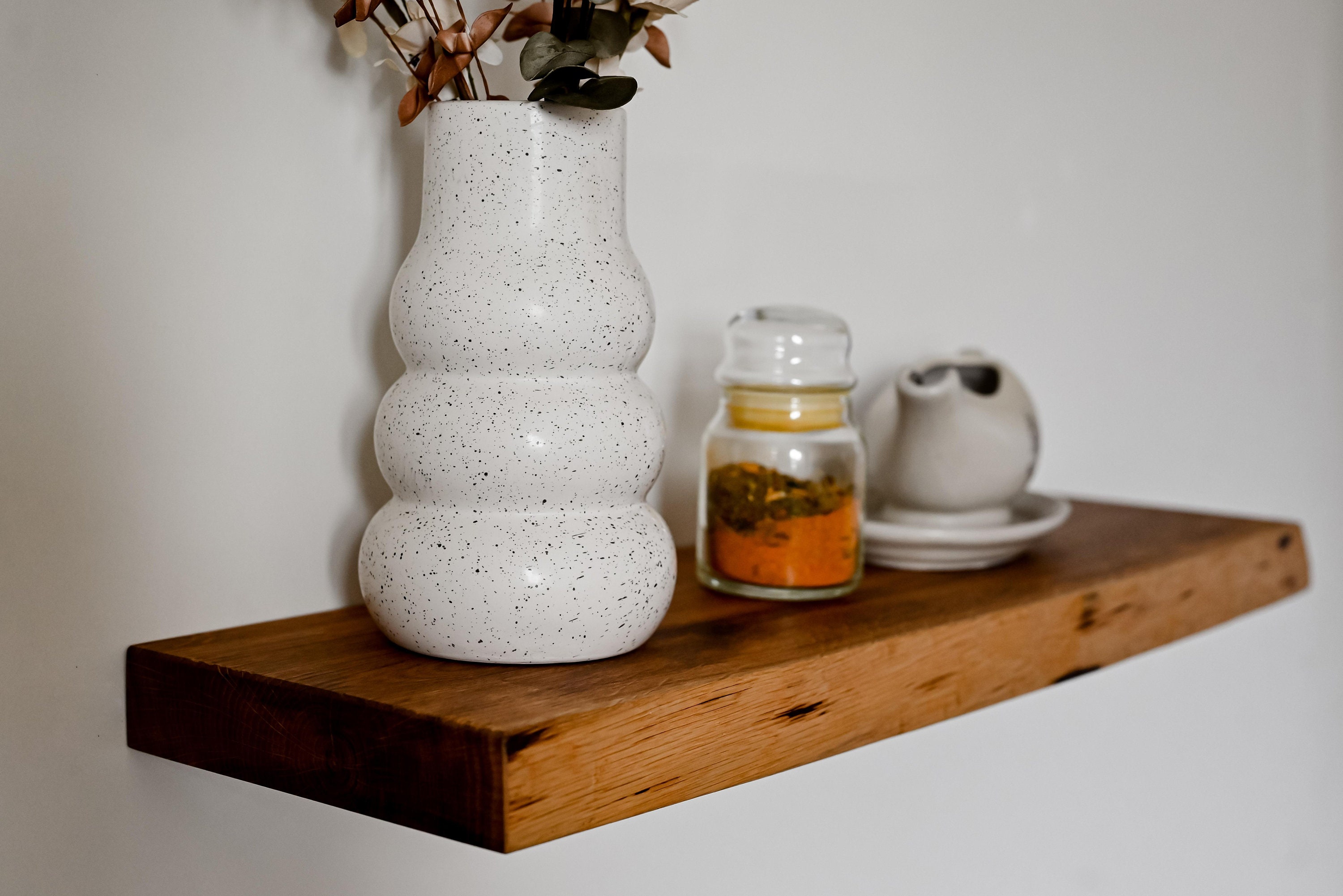 Oak Floating Shelves, Custom Wood Shelves, Oak Kitchen Shelves, Rustic