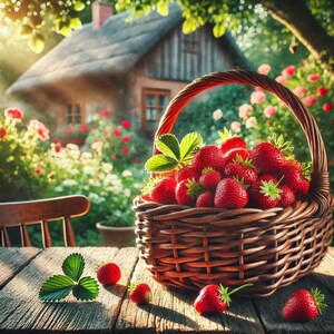 Still Life Fruits Strawberry Basket Summer Garden Counted Cross Stitch Pattern PDF Digital Cross Stitch Chart Digital Files