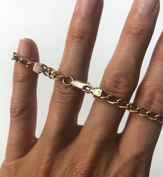 9ct Solid Gold Charm Bracelet - image 1