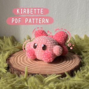 kirbette crochet PDF pattern amigurumi coquette kawaii cute soft aesthetic gift idea girls