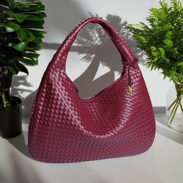 Handmade hobo bag, woven leather bag, women designer bag, luxury bag, women handbags, woven bag handbag, Gifts for her