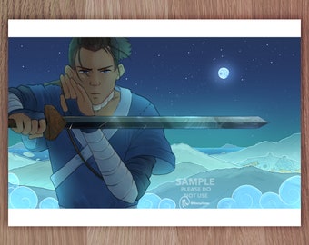 Sokka kunstprint/poster A5/A4/A3