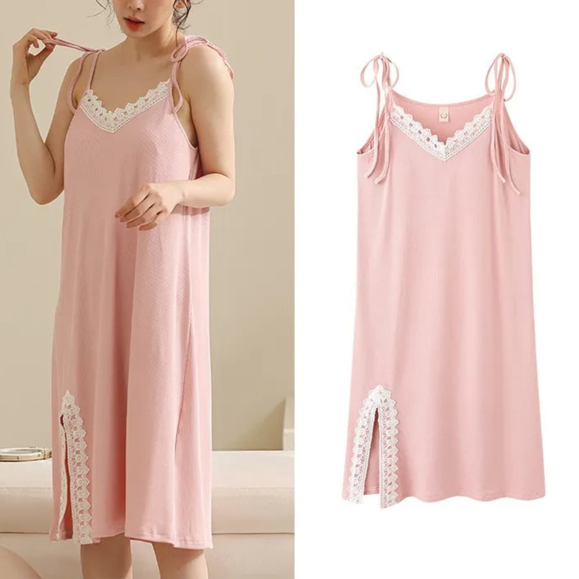 Sexy Lace Nightdress Set Back For Women Lounge Clothes, Sleepwear, Sling  Pajamas M3492 From Hltrading, $2.37