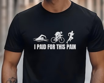 Funny Ironman Shirt | Ironman Triathlon Shirt Gift | Triathlete Shirt | Swim Bike Run Graphic | Triathlon Gift | Unisex Fit Shirt