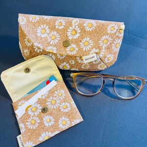Set di tappi di sughero per occhiali da sole e protezioni per carte di credito per occhiali. Custodia per occhiali fatta a mano, regalo per la festa della mamma, regalo di laurea per adolescenti