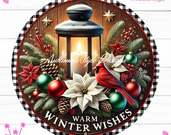 Diseño de letrero navideño, farol y flor de Pascua de Cardenal (descarga digital PNG)