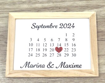 Couple frame - Wedding - Valentine's Day - Valentine's Day Gift Idea - Wedding - Personalized - Customizable - Birth - Names - Date