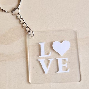 Porte-clé personnalisé / Sticker sans porte clé / Porte-clé vierge : Saint Valentin