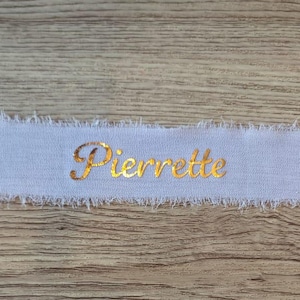 Thermocollant Tissu - Stickers prénoms - Autocollant prénom - Flocage - Autocollant - Marque place -Marque-place tissu