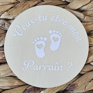 Disques des 12 mois - Cartes étapes bébé en bois : Naissance - Cadeaux de baptême / Disques naissances personnalisés
