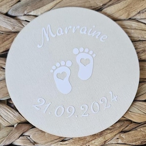 Disques des 12 mois - Cartes étapes bébé en bois : Naissance - Cadeaux de baptême / Disques naissances personnalisés