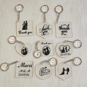 Porte-clé personnalisé / Sticker sans porte clé / Porte-clé vierge : Mariage - Bride