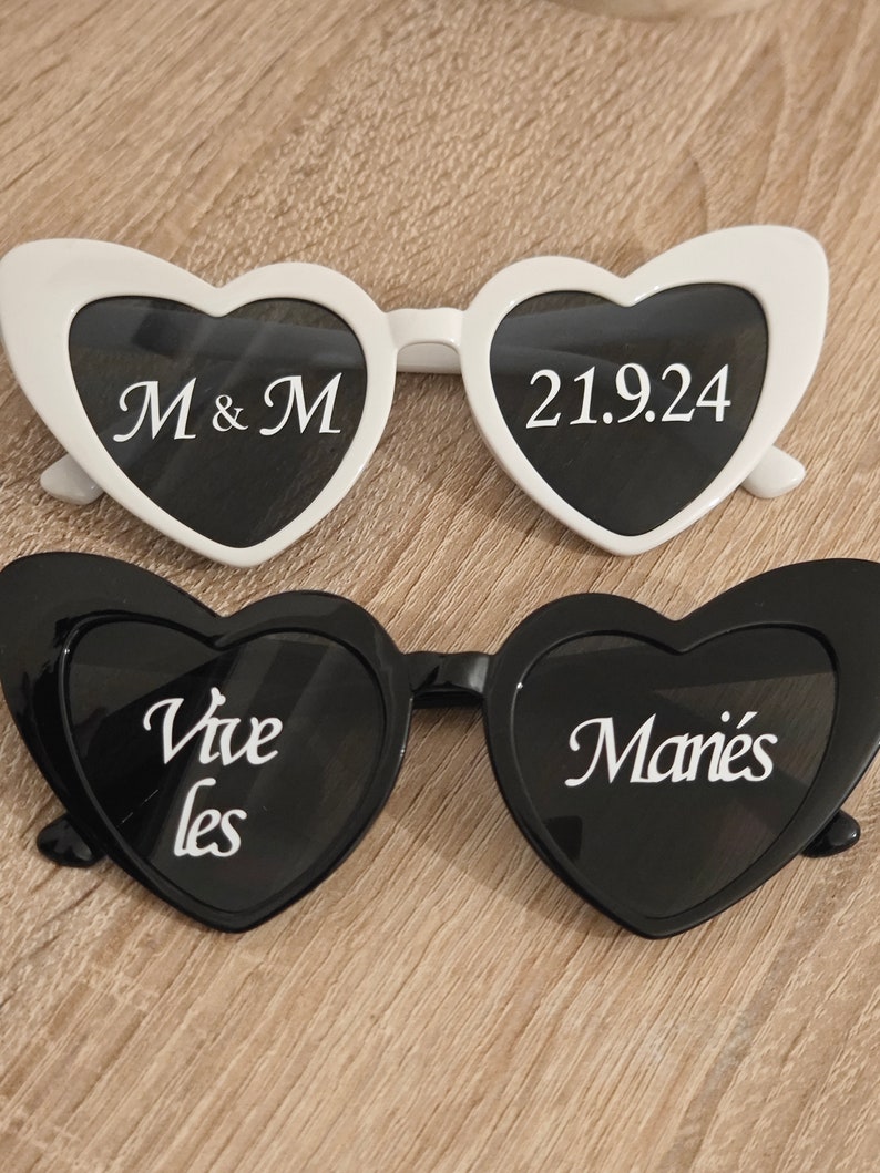 Personalisierte Hochzeitsbrille Aufkleber oder Brille personalisierter Aufkleber Bild 2