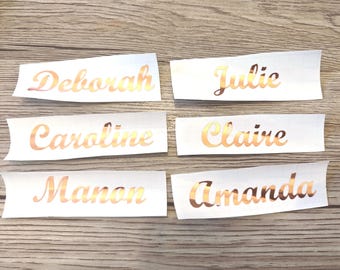 Name stickers - Name decals - Transferable names - Decals - Personalization - Customizable words - DIY - Wedding/Baptism