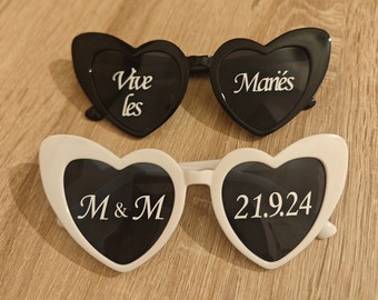 Gepersonaliseerde bruiloftsbril - stickers of bril - gepersonaliseerde sticker