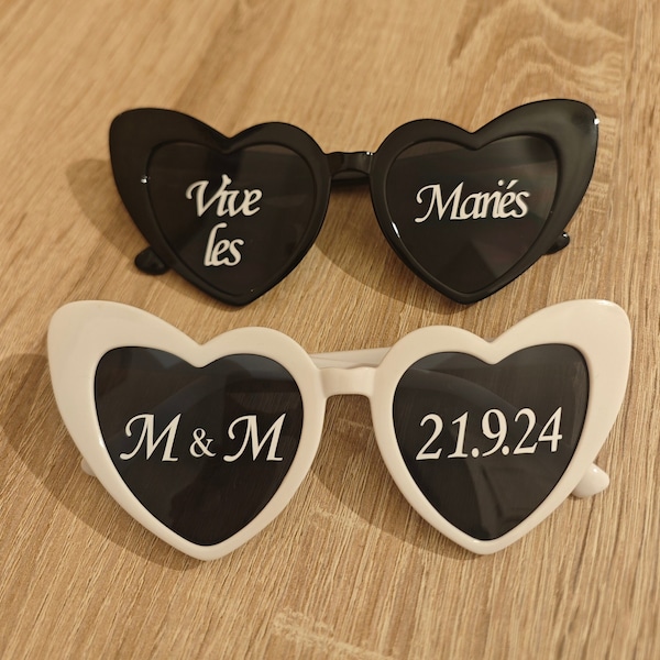 Lunettes Mariage Personnalisées - Stickers ou Lunettes - Autocollant personnalisés