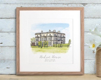 Personalized Custom House Painting, House Portrait, Watercolour, House Warming Gift, First Home Gift, House Watercolour Painting,