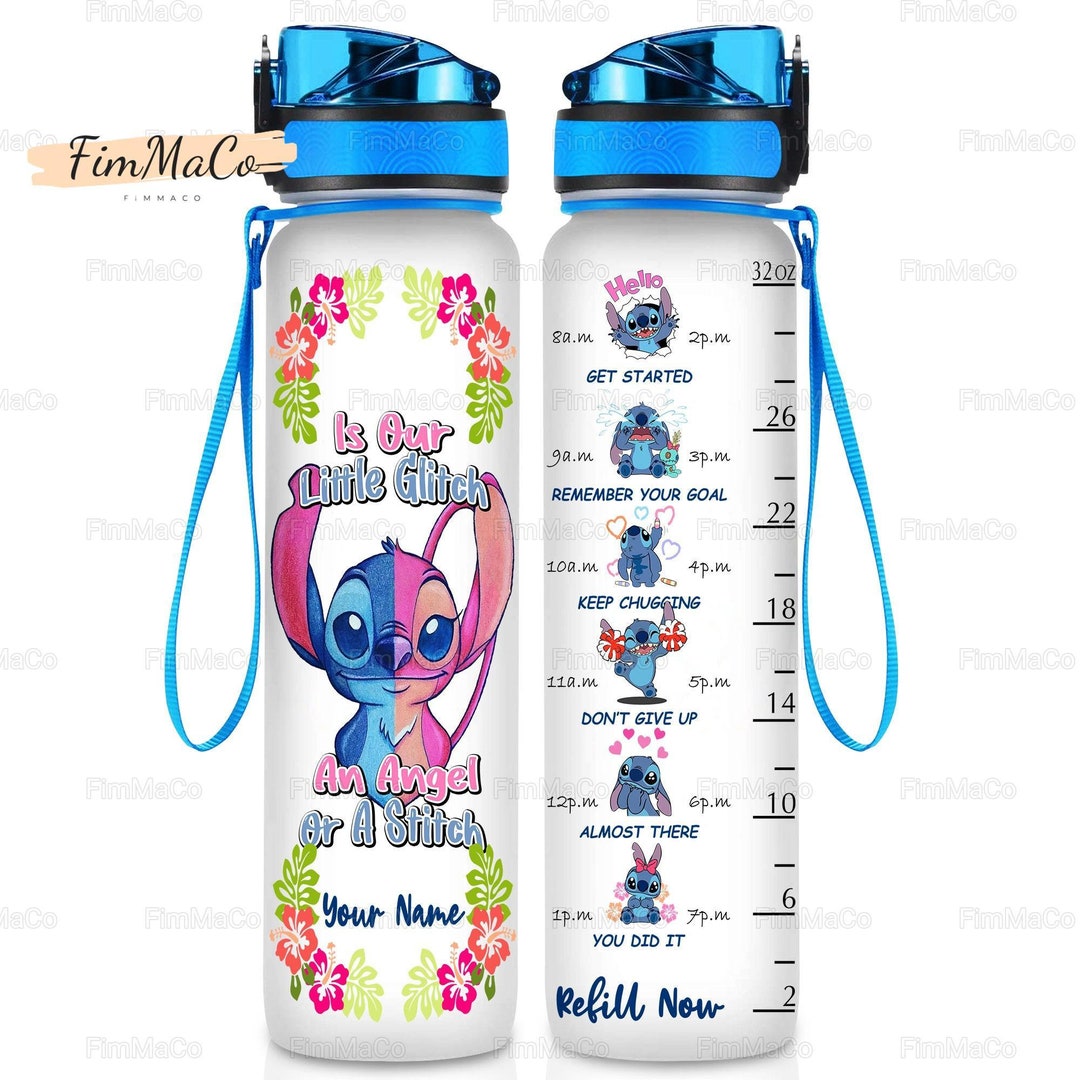 Stitch and Angel Bottle, Disney Stitch Water Bottle, Stitch Water ...