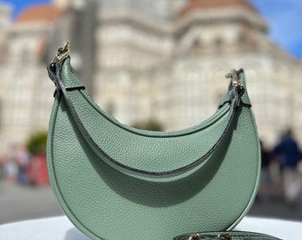 Sac en cuir classique italien, fabriqué à la main, sac en cuir pour femme, sac en cuir élégant, meilleur sac à bandoulière et à bandoulière classique italien pour femme