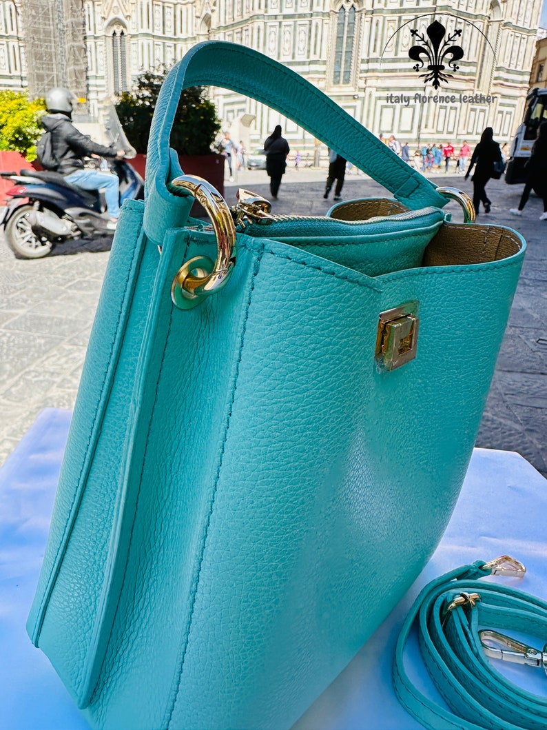 Sac à main en cuir artisanal italien authentique pour femme//sac à main Florence//élégant tous les jours avec un sac en cuir//fabriqué en Italie image 6