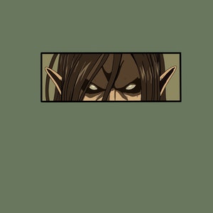 Eren Yeager in titan form eyes sticker