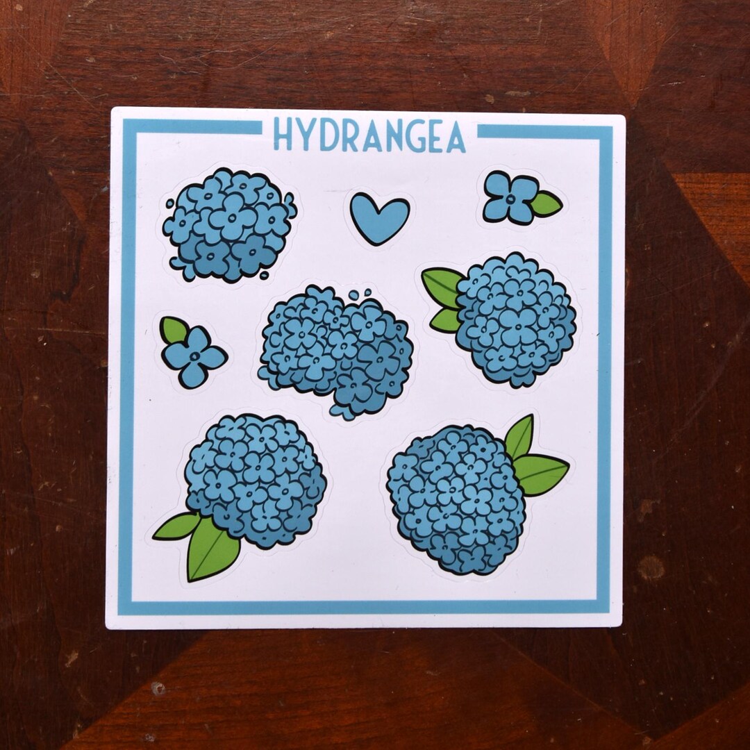 Hydrangea Stickers - Etsy