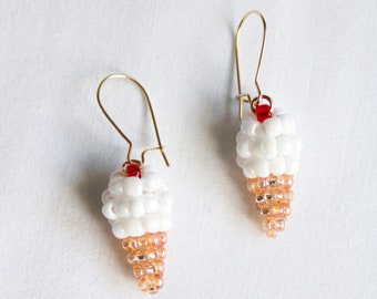 Boucles d'oreilles glace Vanille