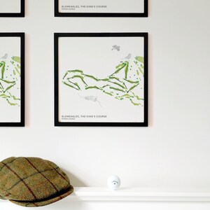 Gleneagles, Campo de Golf King's, Perthshire, Escocia - Recuerdo de golf, Arte mural impreso en papel premium, ¡ideal para regalar!