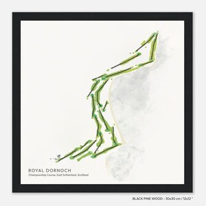 Royal Dornoch Golf, Escocia - Idea de regalo de golf, recuerdo de golf, impresión artística de pared en papel premium