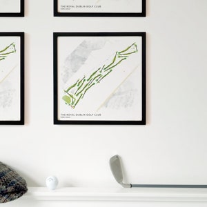 Royal Dublin Golf Club, Irlanda - Arte de recuerdo de golf, impreso en papel premium, ideal para regalar.