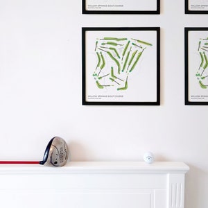 Campo de Golf Willow Springs, San Antonio, Texas, EE. UU. - Mapa de campo de golf, arte mural, impreso en papel premium, idea de regalo de golf, recuerdo de golf