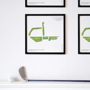 Winter Park Golf Course, Florida, USA - Poster artistico del golf, stampato su carta premium, idea regalo per golfista