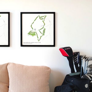 Pine Needles Lodge & Golf Club, Carolina del Norte, EE. UU. - Póster de golf impreso en papel premium. Idea de regalo de golf para ella.