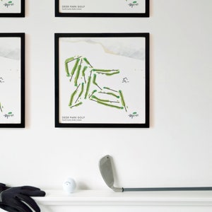 Deer Park Golf, Castillo de Howth, Dublín, Irlanda - Arte mural de golf, impreso en papel premium, idea de regalo de golf, recuerdo de golf de Irlanda