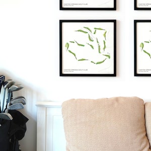 Club de Golf Canyon Springs, San Antonio, Texas, EE. UU. - Mapa de campo de golf, arte mural, impreso en papel premium, idea de regalo de golf, recuerdo de golf