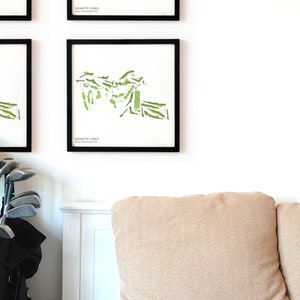 Granite Links, Boston, Massachusetts, EE. UU. - Ilustración del mapa del campo impresa en papel premium, arte mural, regalo de golf, recuerdo de golf