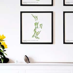 Marbella Golf Country Club, Málaga, España, Spanien - Golf Souvenir, Wandkunst auf Premium Papier gedruckt, Golf Geschenkidee