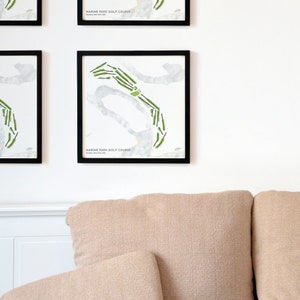 Campo de golf Marine Park, Brooklyn, Nueva York, EE. UU. - Mapa de campo de golf, arte mural, impreso en papel premium, idea de regalo de golf, recuerdo de golf de Nueva York